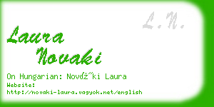 laura novaki business card